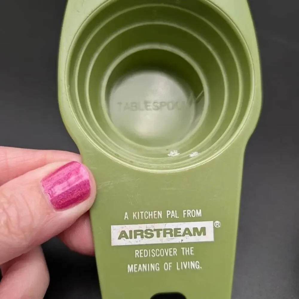 Vtg Airstream Kitchen Set Avocado Green Plastic Promotional Kitchen Tools USA RV